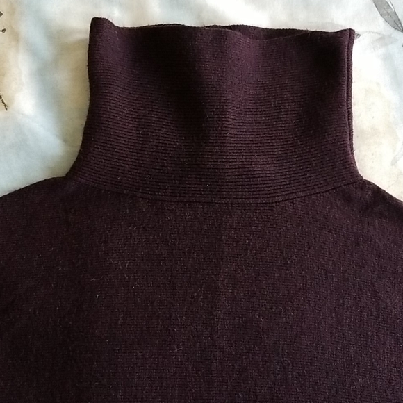 Loft dark purple oversized turtleneck sweater xsp - Picture 7 of 9